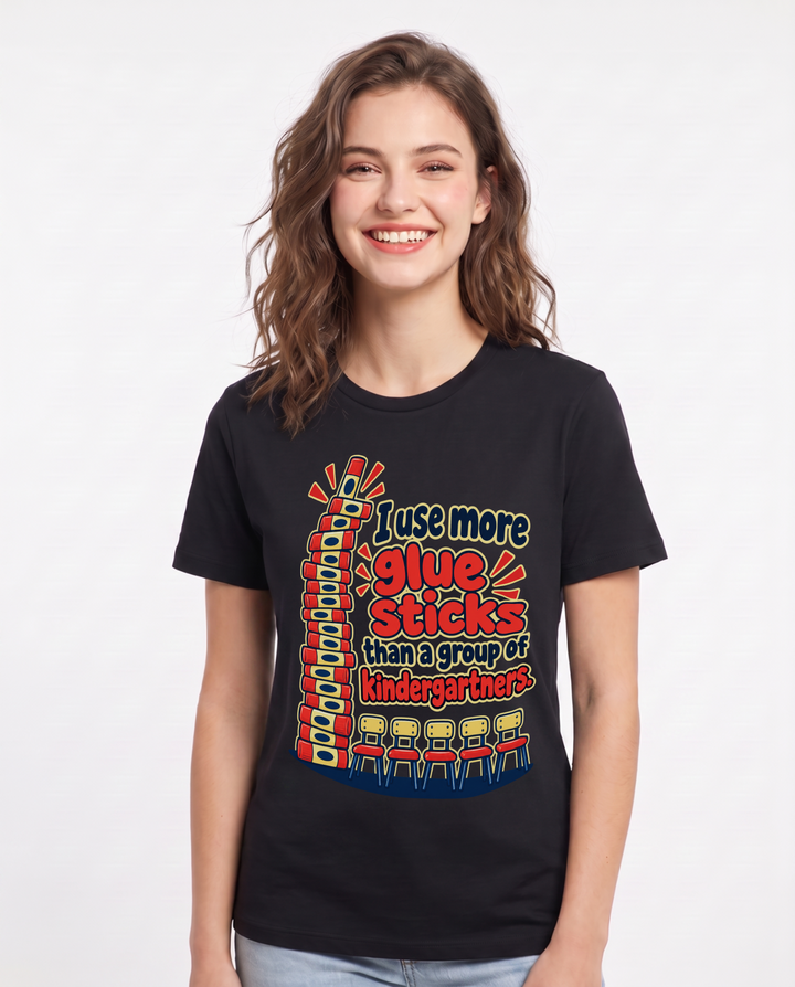 Teacher Black T-Shirt for Women – Everyday Expression Graphic Tee product image 3
