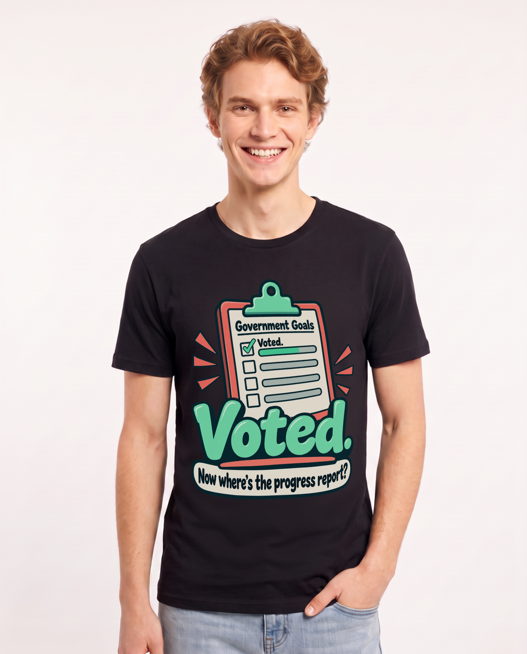 Political Statement Black T-Shirt for Men – Everyday Expression Graphic Tee product image 3