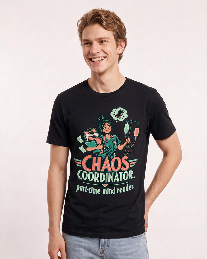 Nurse Black T-Shirt for Men – Nursing Life Graphic Tee product image 1