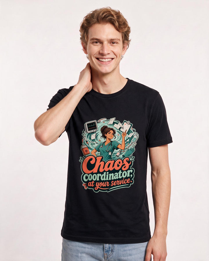 Nurse Black T-Shirt for Men – Nursing Life Graphic Tee product image 3