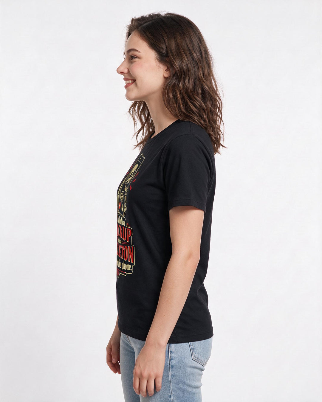 Halloween Black T-Shirt for Women – Halloween Theme Graphic Tee product image 2