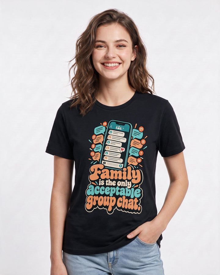 Grandparent Black T-Shirt for Women – Everyday Expression Graphic Tee product image 1