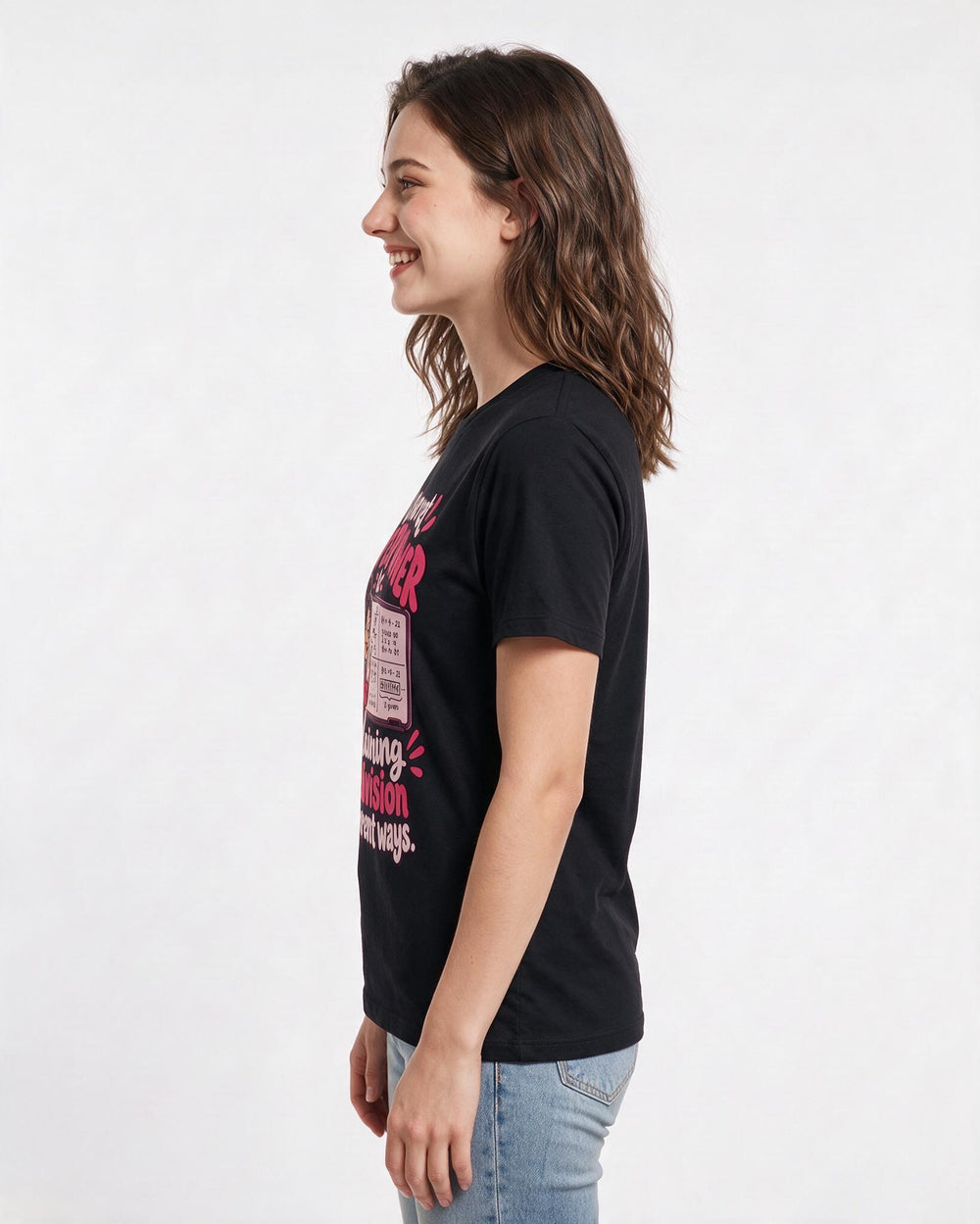 Teacher Black T-Shirt for Women – Everyday Expression Graphic Tee product image 2