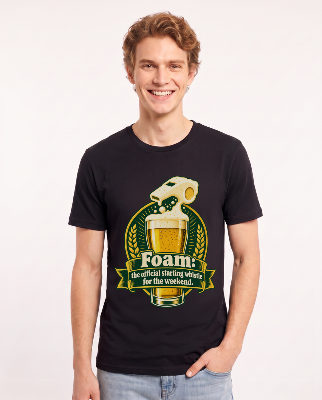 Beer Black T-Shirt for Men – Everyday Expression Graphic Tee product image 3