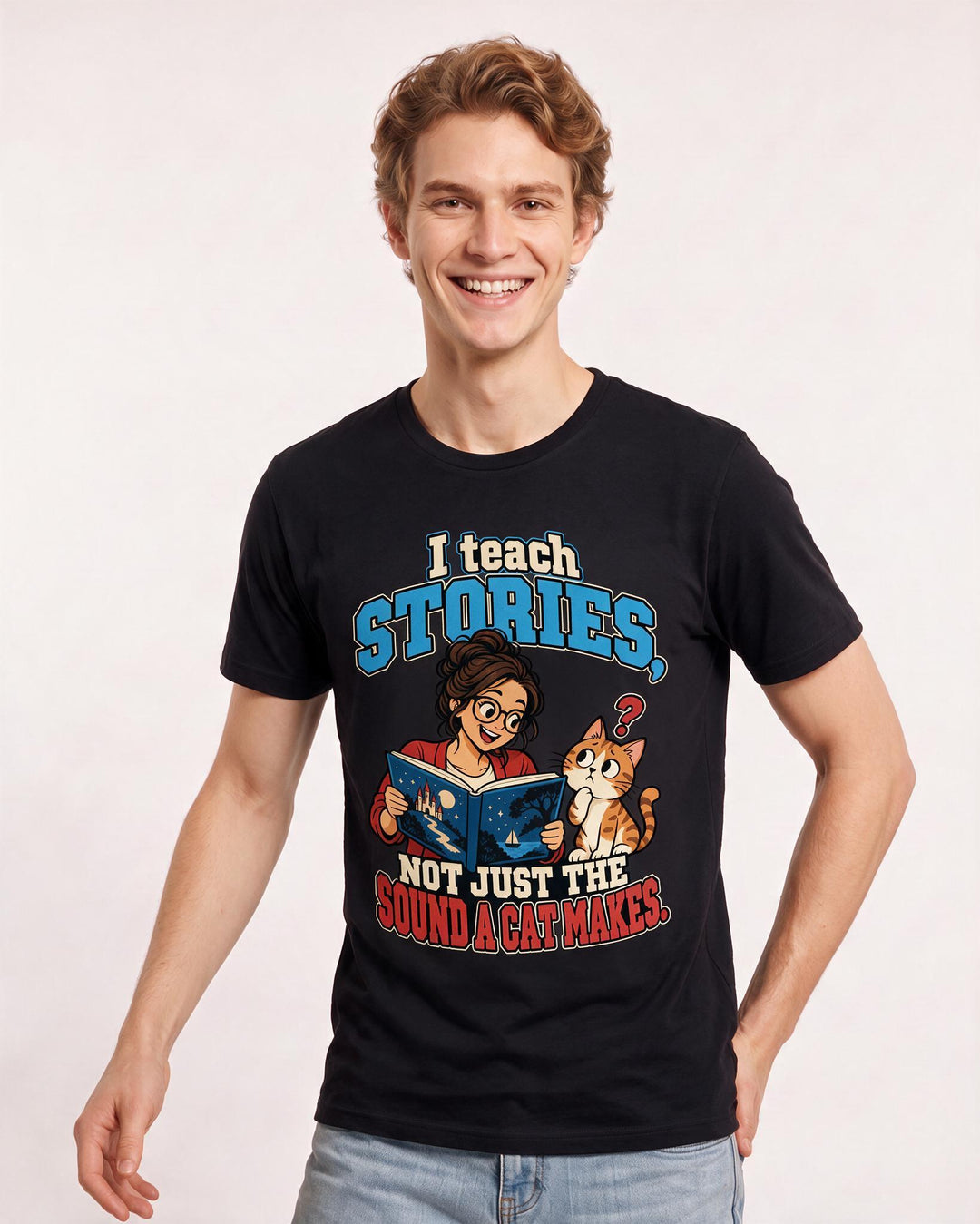 Teacher Black T-Shirt for Men – Everyday Expression Graphic Tee product image 1