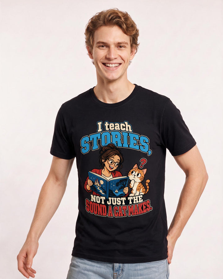 Teacher Black T-Shirt for Men – Everyday Expression Graphic Tee product image 1