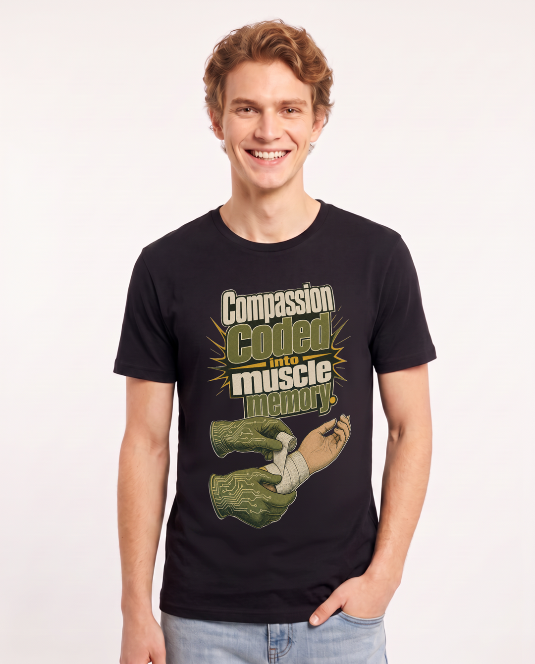 Nurse Black T-Shirt for Men – Nursing Life Graphic Tee product image 3
