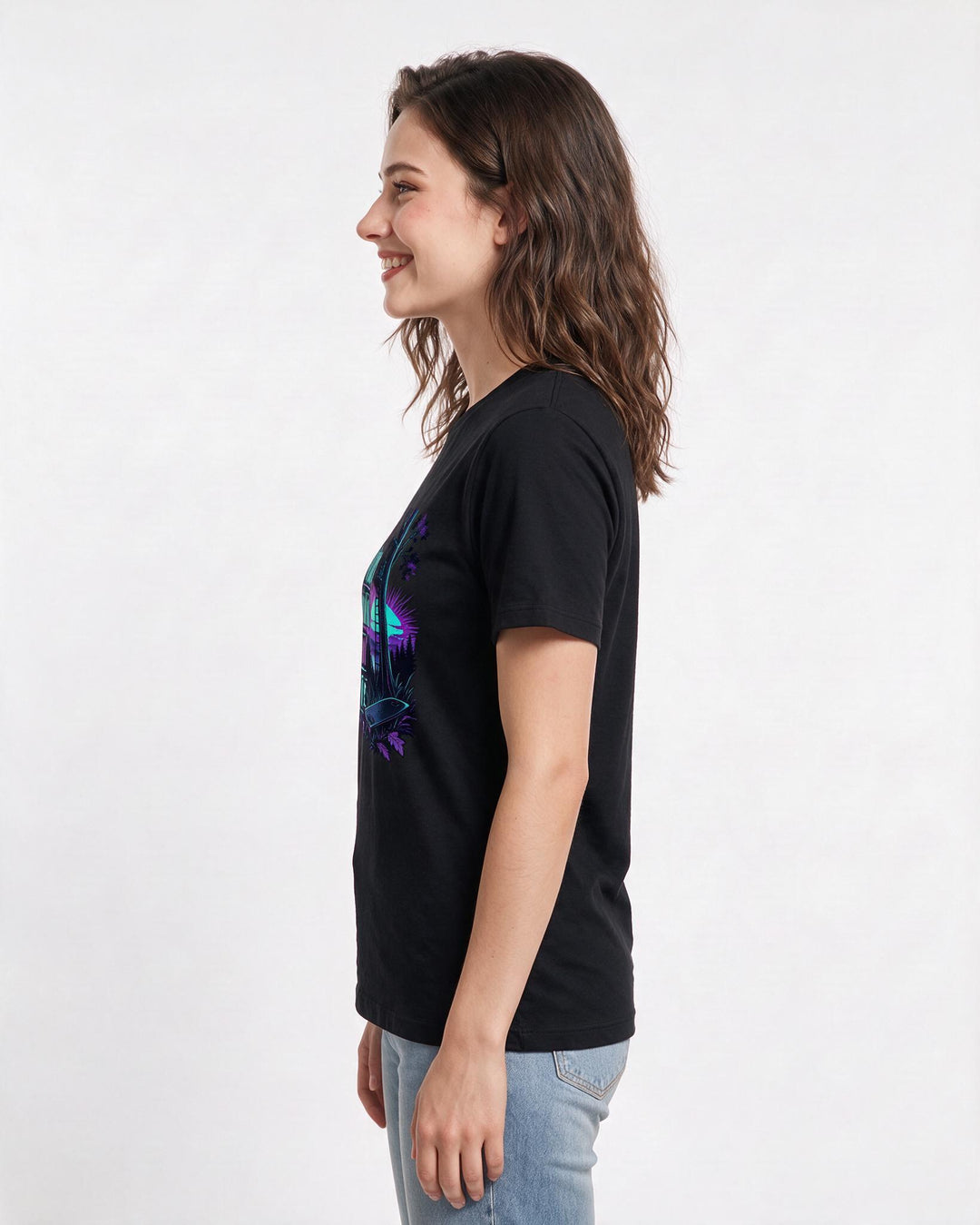Hunting Black T-Shirt for Women – Everyday Expression Graphic Tee product image 2