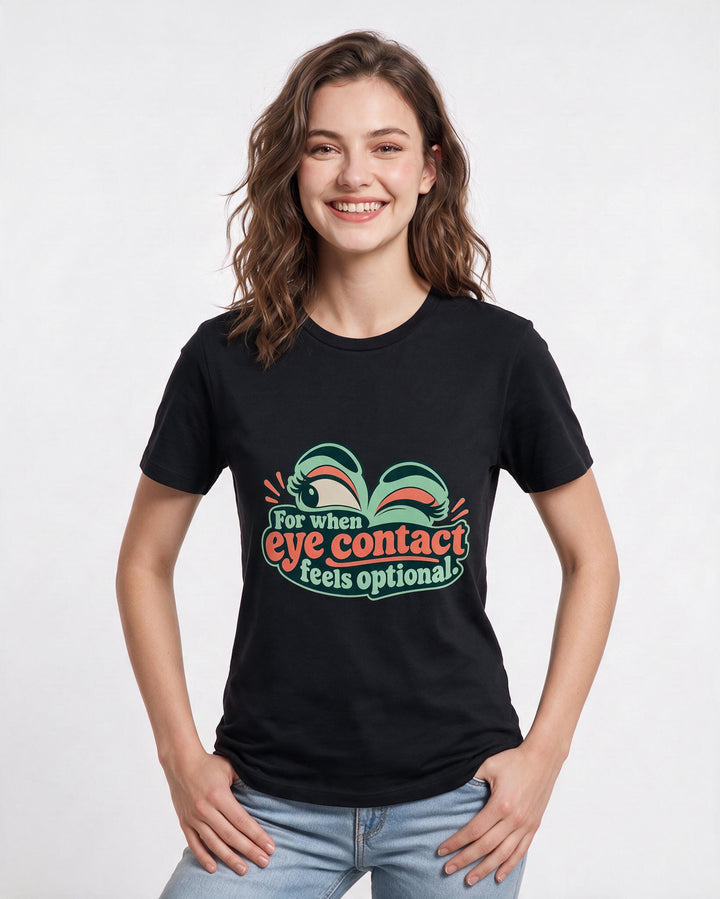Neurodiversity Black T-Shirt for Women – Everyday Expression Graphic Tee product image 1