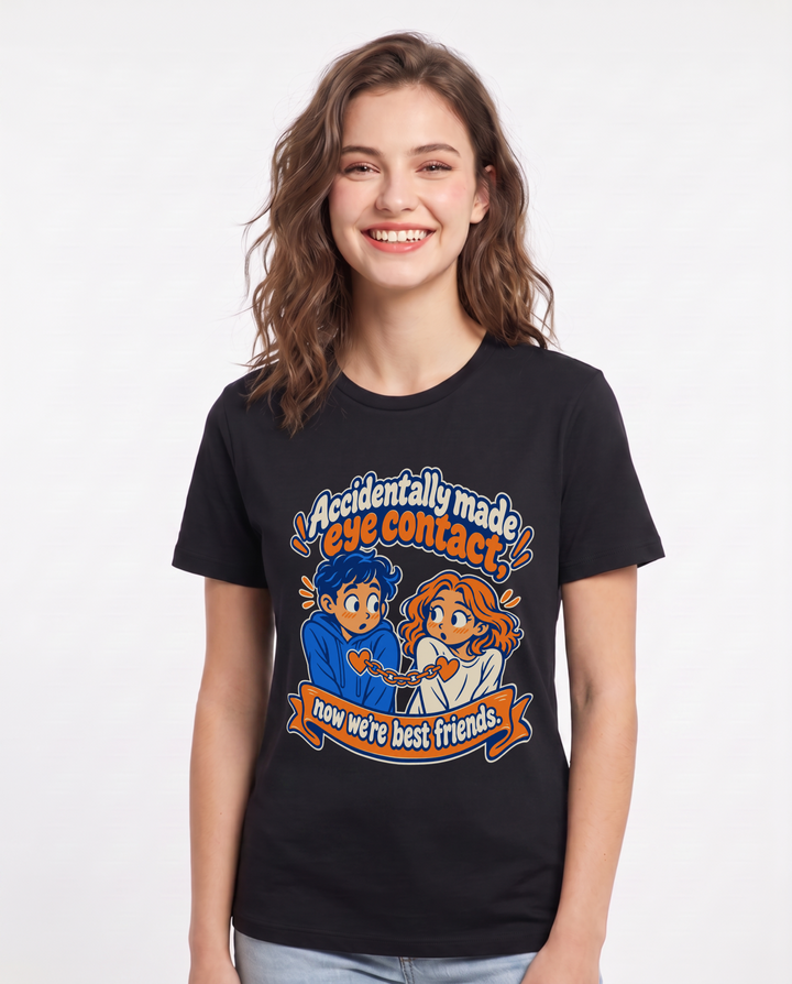 Meme Black T-Shirt for Women – Everyday Expression Graphic Tee product image 3