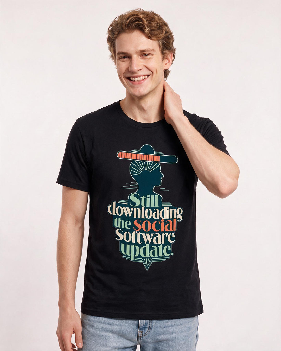 Neurodiversity Black T-Shirt for Men – Everyday Expression Graphic Tee product image 3