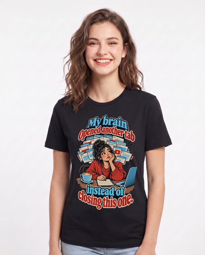 Meme Black T-Shirt for Women – Everyday Expression Graphic Tee product image 3
