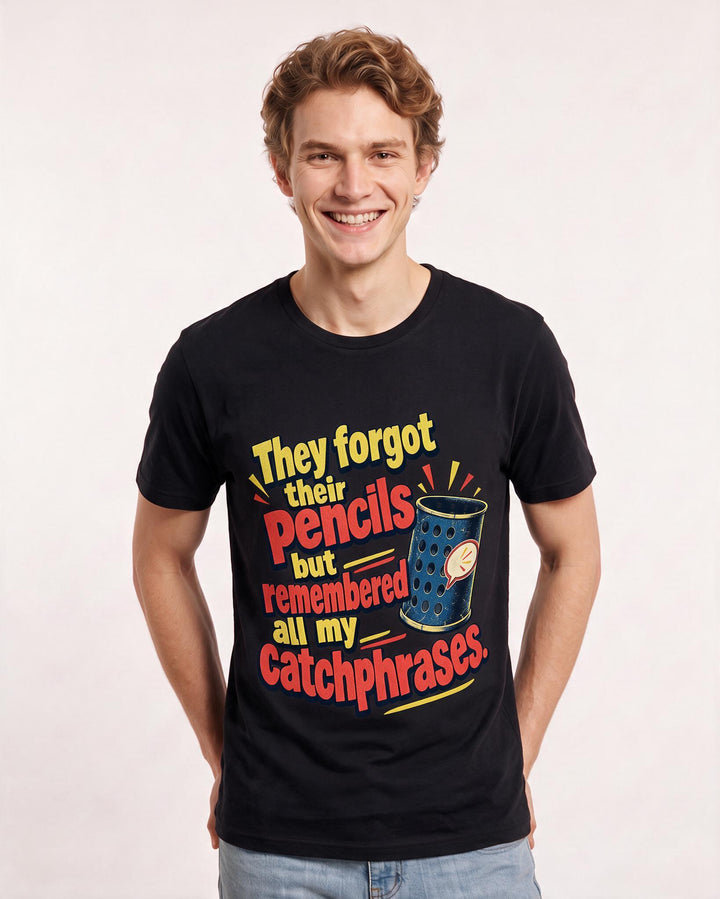 Teacher Black T-Shirt for Men – Everyday Expression Graphic Tee product image 1