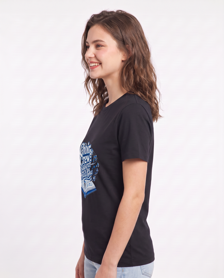 Choir Crew: Singing our Hearts Out Women's Black T-Shirt product image 3