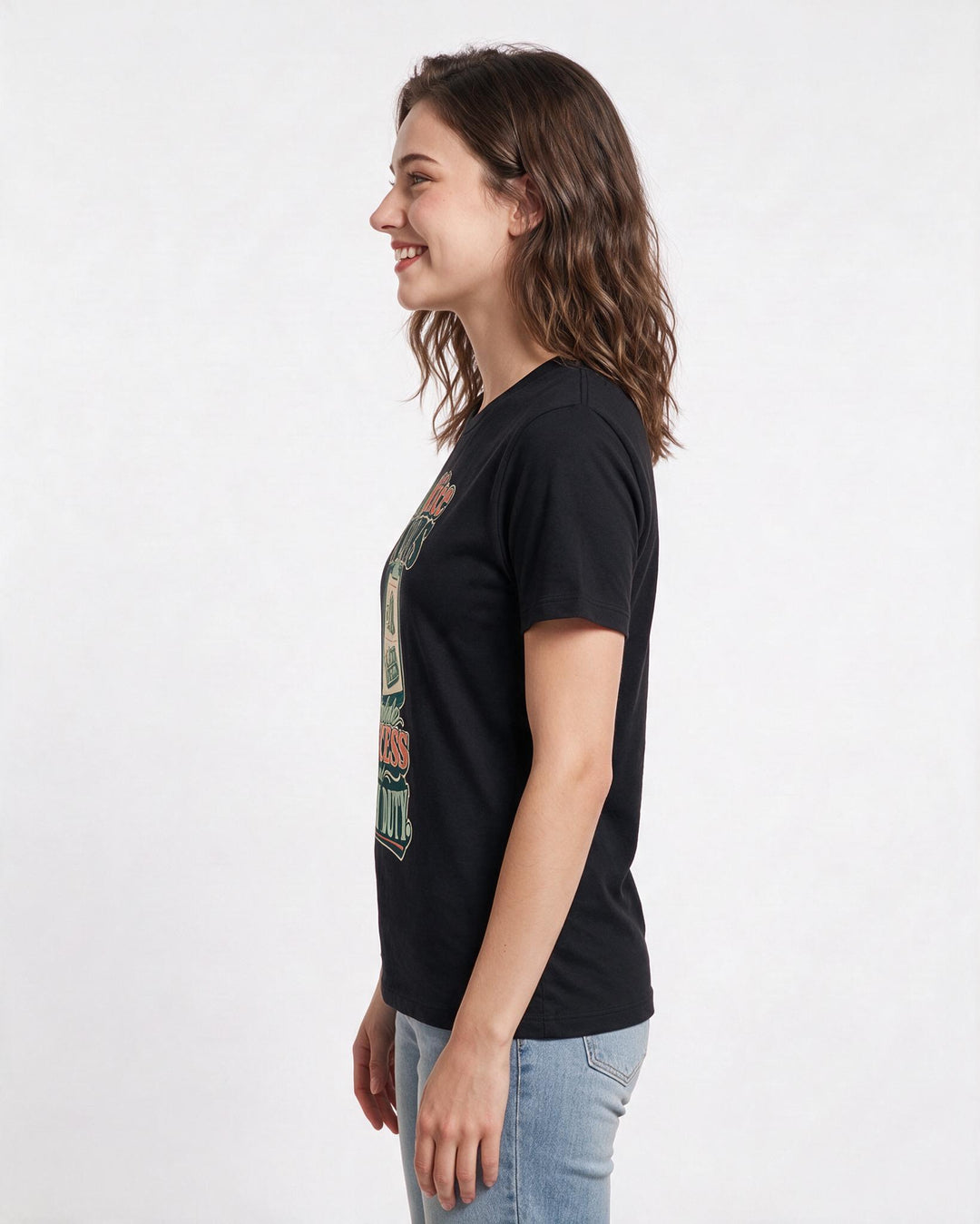 Funny Teacher Women's Black T-Shirt – My office hours include recess and lunch duty. product image 2