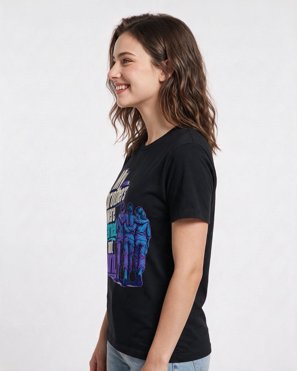 Veteran Black T-Shirt for Women – Everyday Expression Graphic Tee product image 2