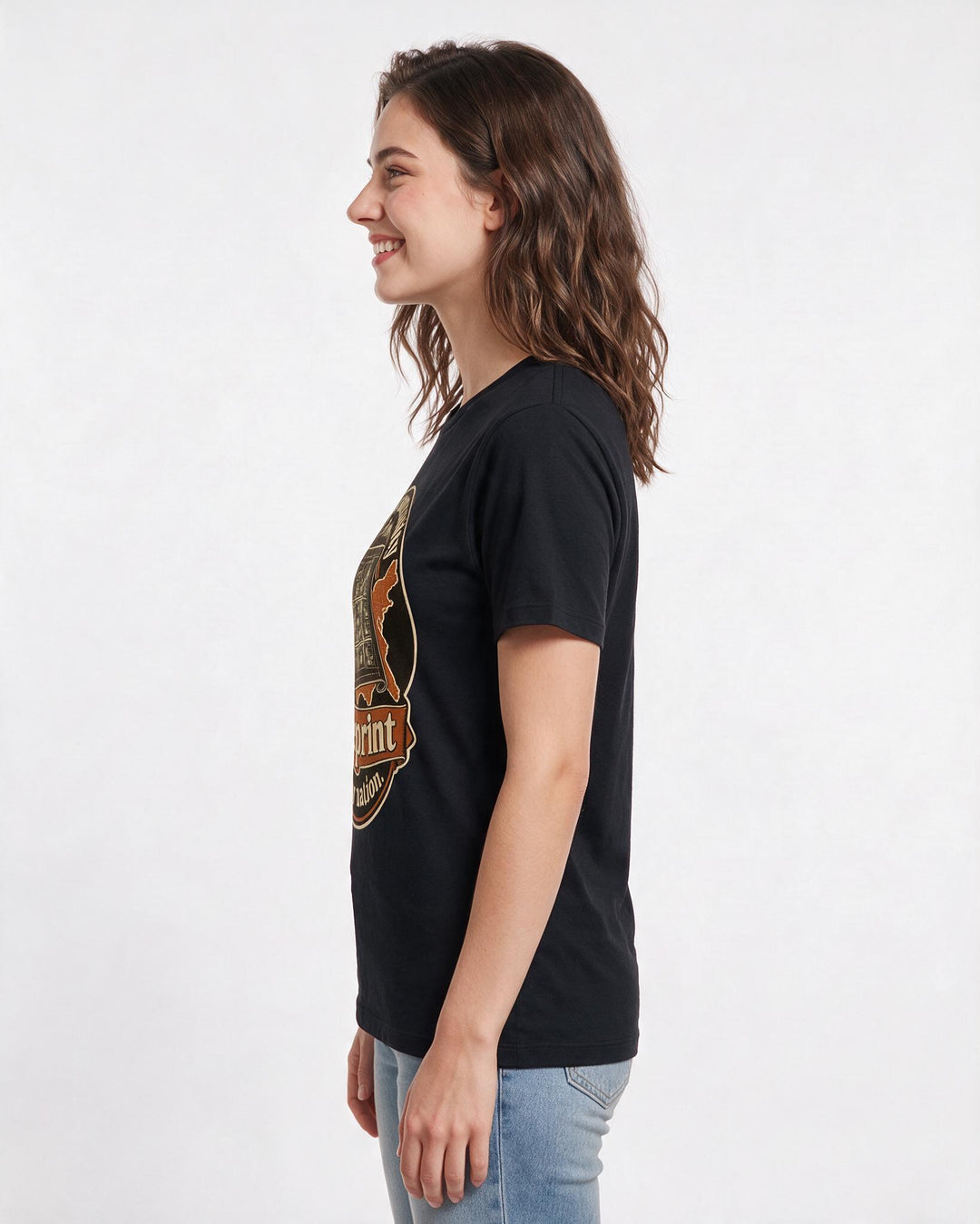 Patriotic Women's Black T-Shirt – My community is the blueprint of our product image 2