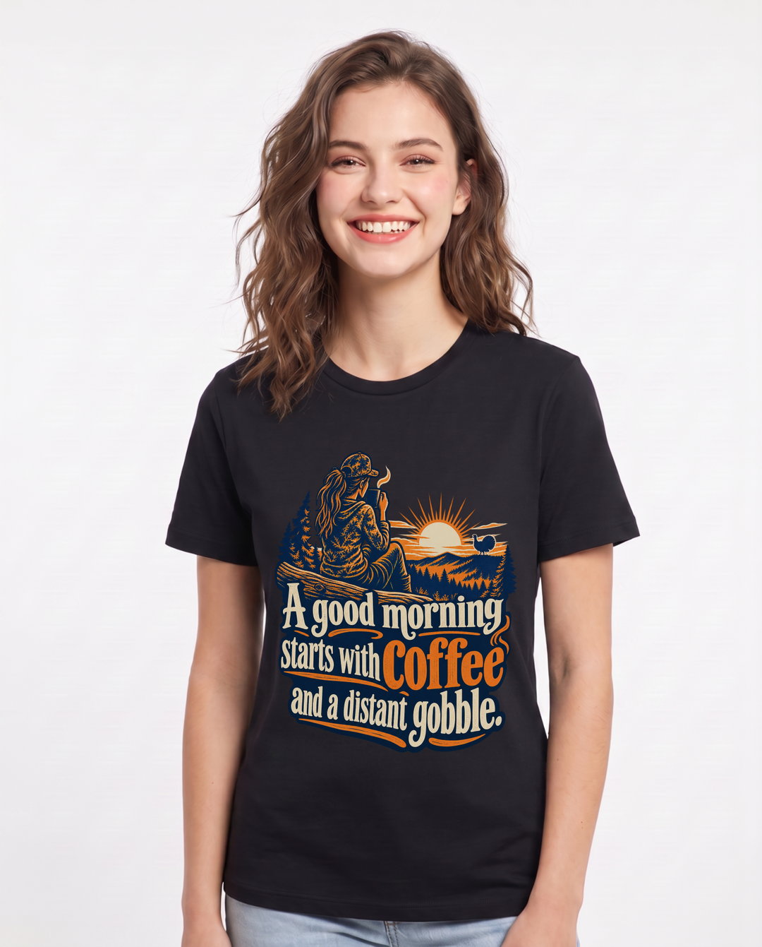 Hunting Black T-Shirt for Women – Everyday Expression Graphic Tee product image 3