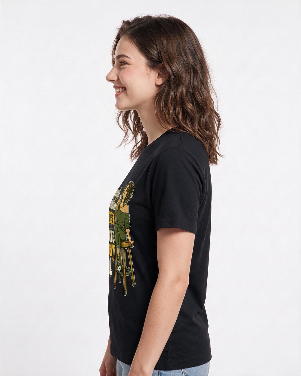 Beer Black T-Shirt for Women – Everyday Expression Graphic Tee product image 2