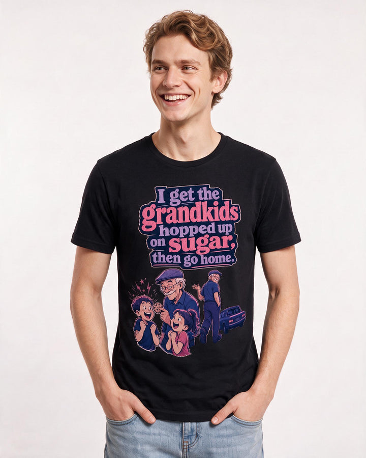 Grandparent Black T-Shirt for Men – Everyday Expression Graphic Tee product image 1