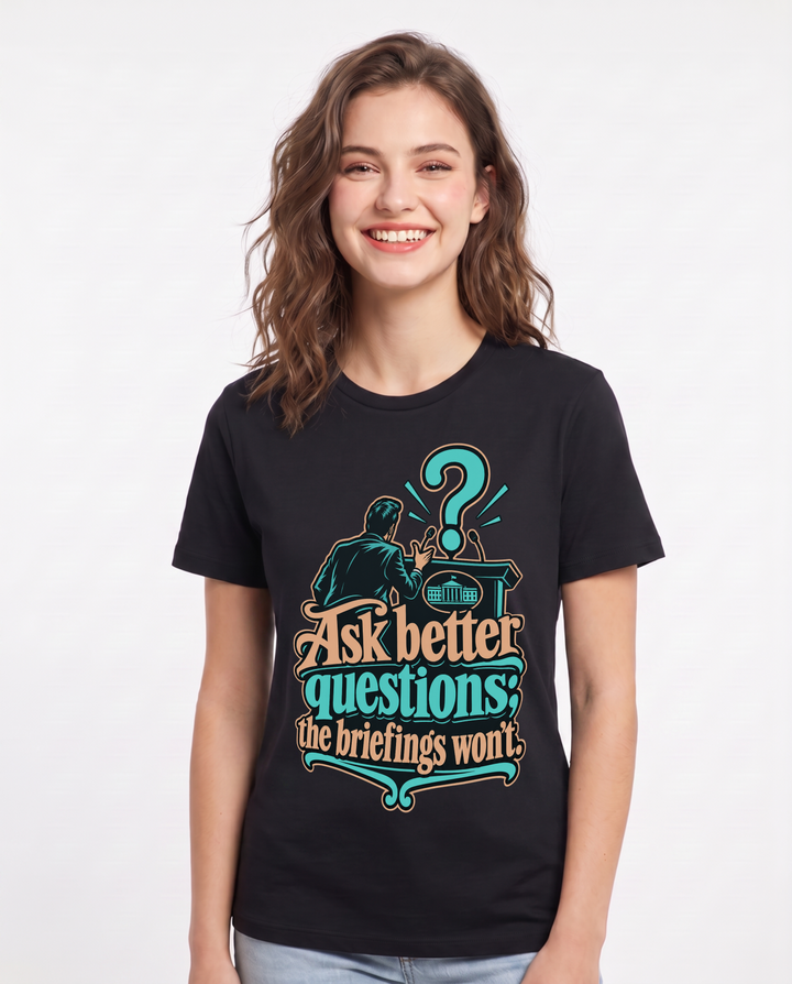 Political Statement Black T-Shirt for Women – Everyday Expression Graphic Tee product image 3