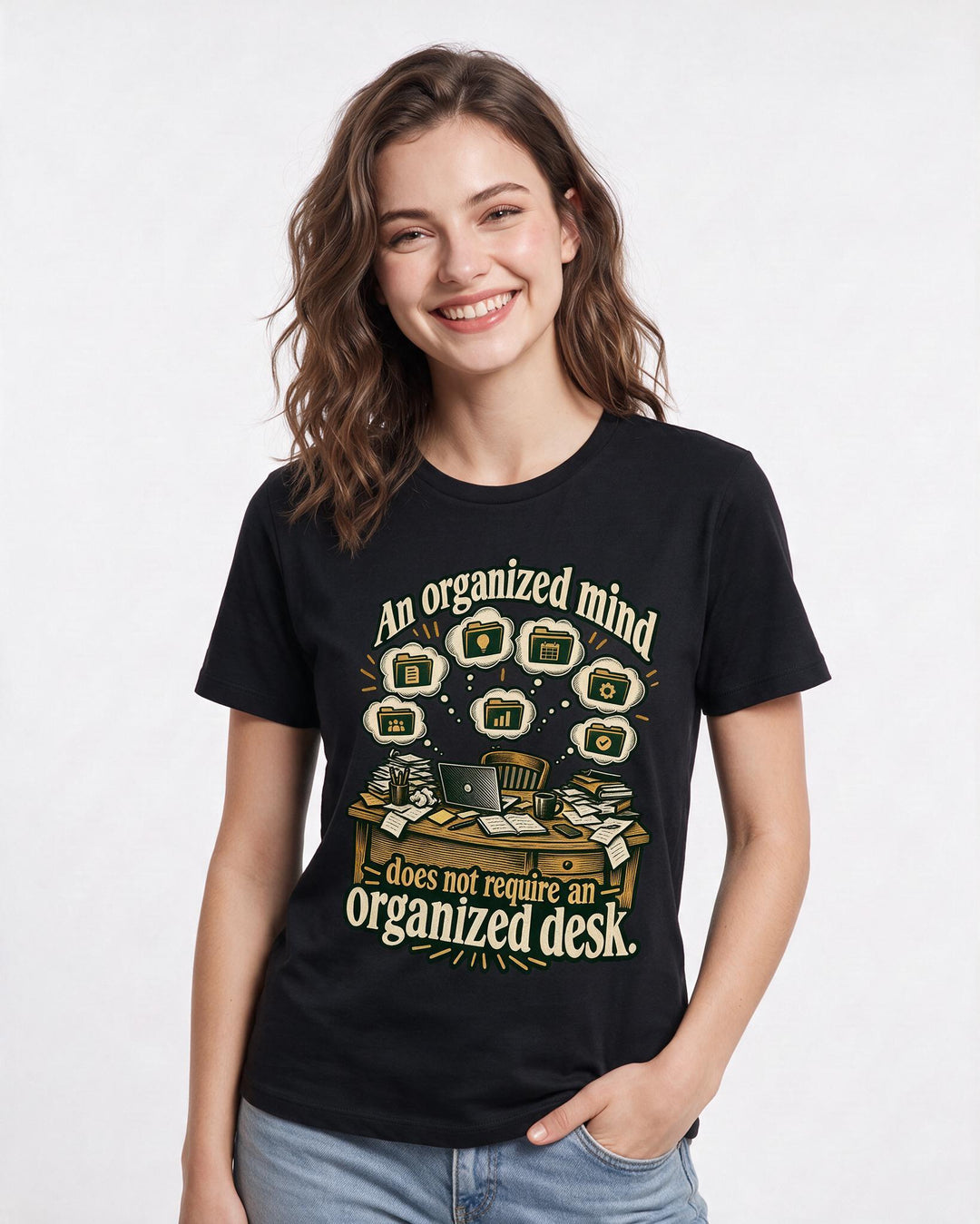 Neurodiversity Black T-Shirt for Women – Everyday Expression Graphic Tee product image 1