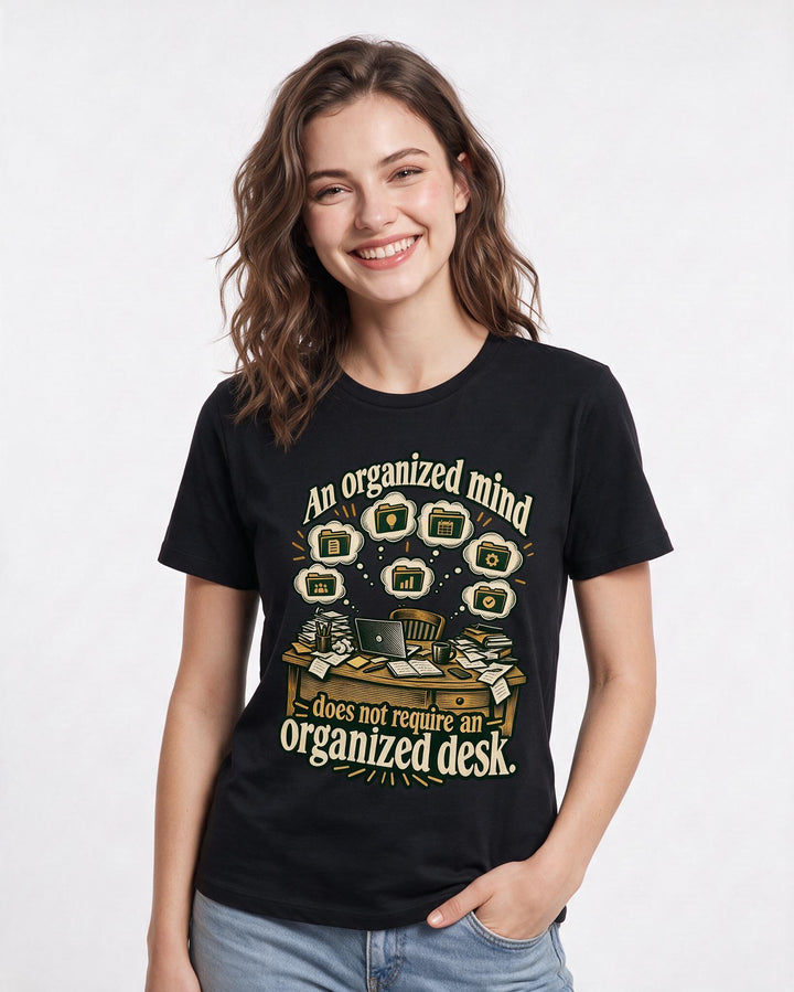 Neurodiversity Black T-Shirt for Women – Everyday Expression Graphic Tee product image 1