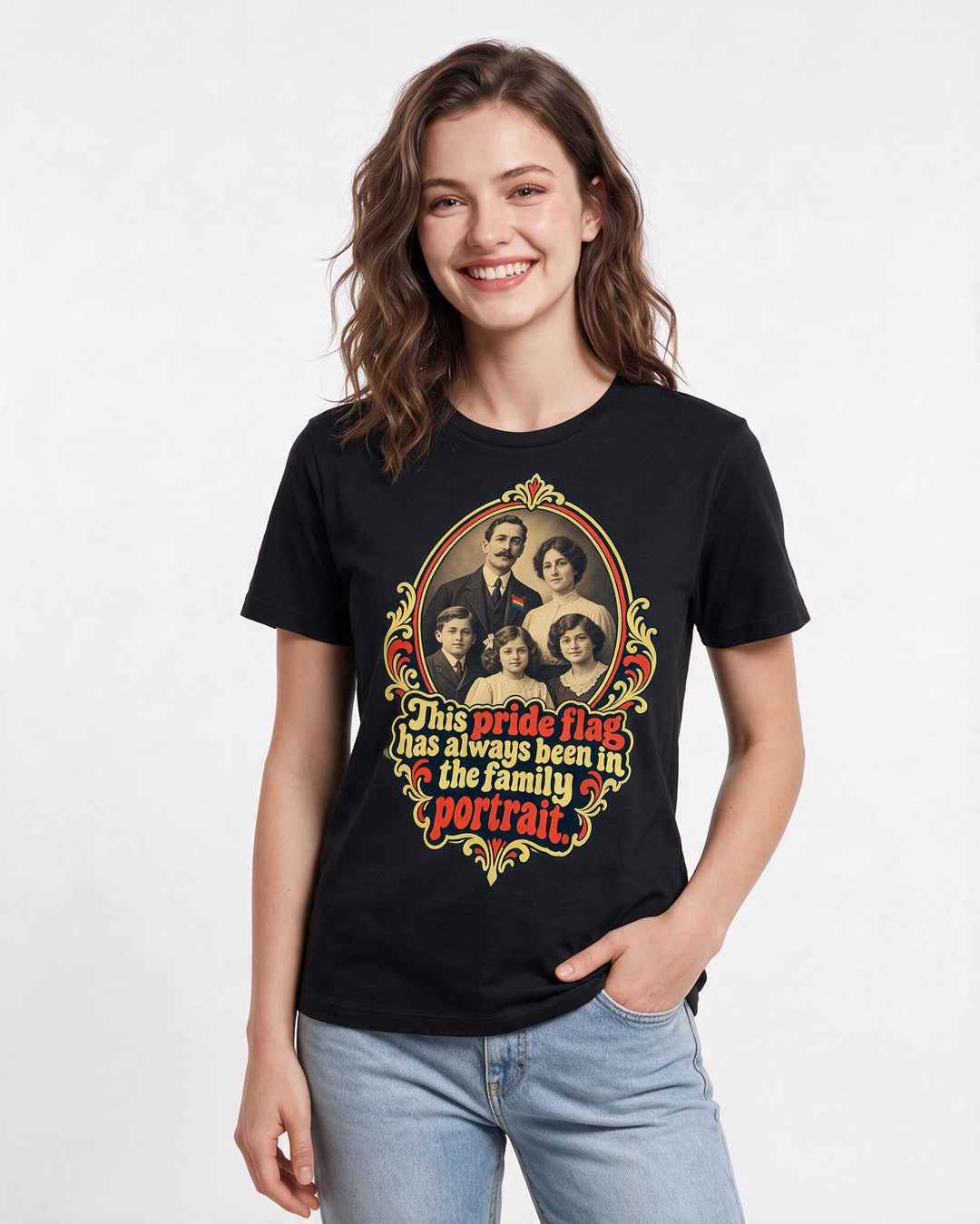 Pride Black T-Shirt for Women – Everyday Expression Graphic Tee product image 1