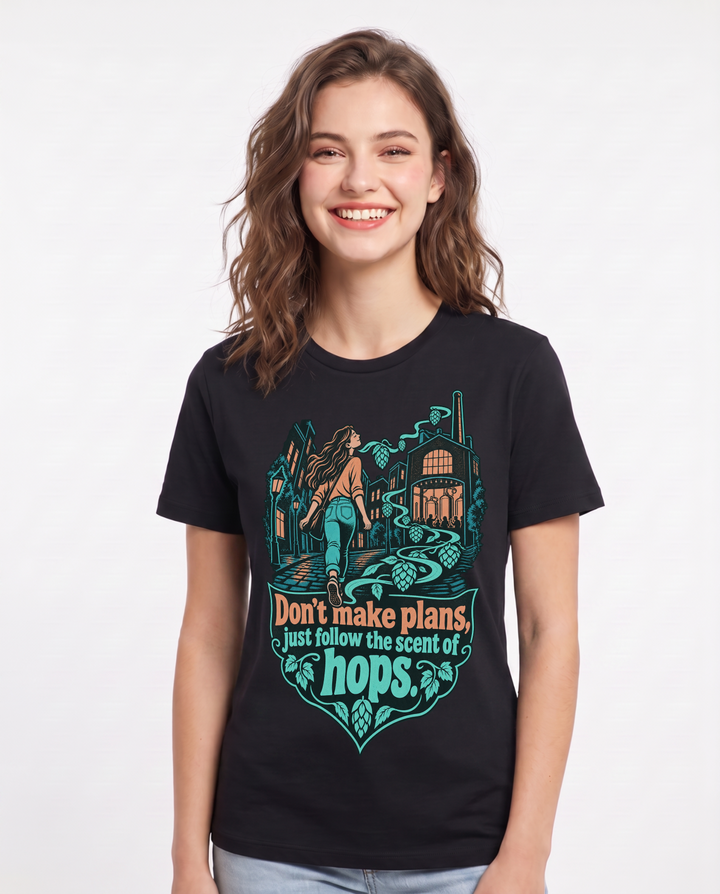 Beer Black T-Shirt for Women – Everyday Expression Graphic Tee product image 3