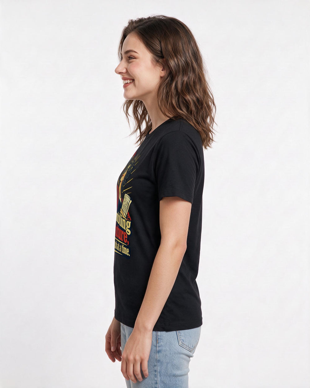 Teacher Black T-Shirt for Women – Everyday Expression Graphic Tee product image 2