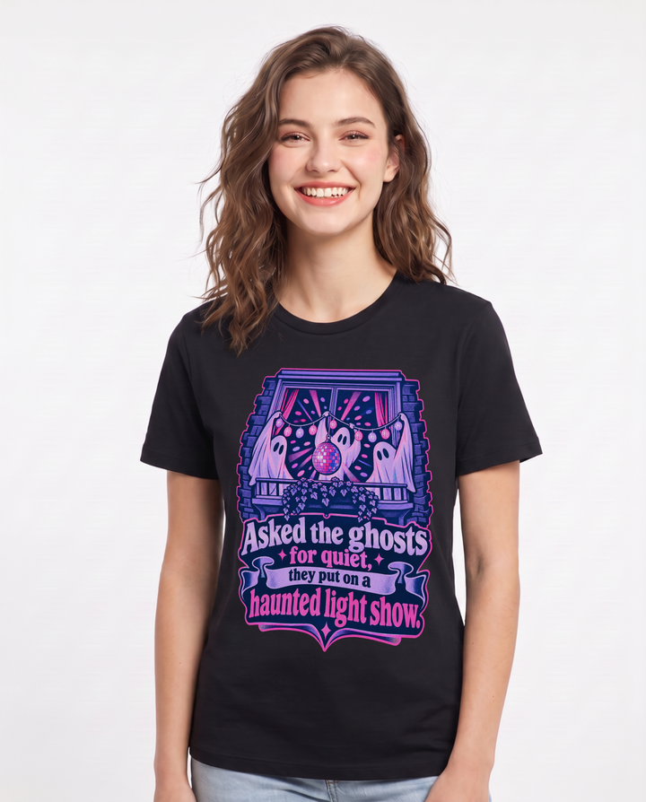 Halloween Black T-Shirt for Women – Halloween Theme Graphic Tee product image 3