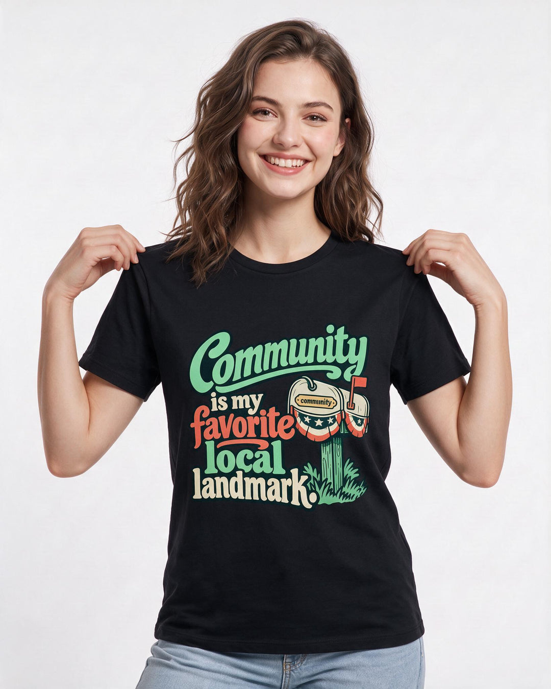 Patriotic Black T-Shirt for Women – Everyday Expression Graphic Tee product image 1