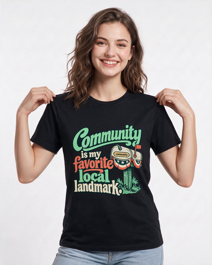 Patriotic Black T-Shirt for Women – Everyday Expression Graphic Tee product image 1