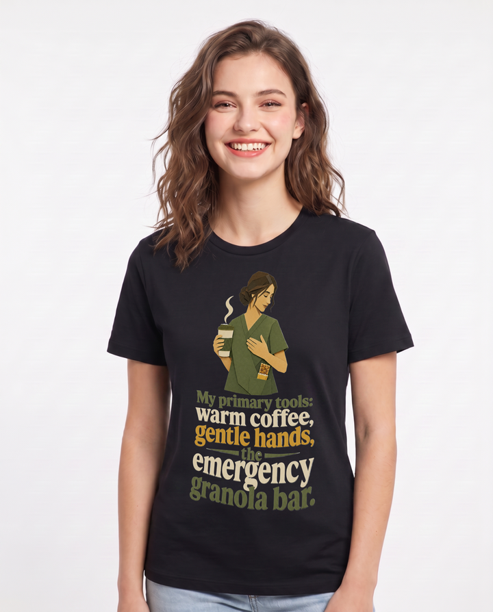 Nurse Black T-Shirt for Women – Nursing Life Graphic Tee product image 3