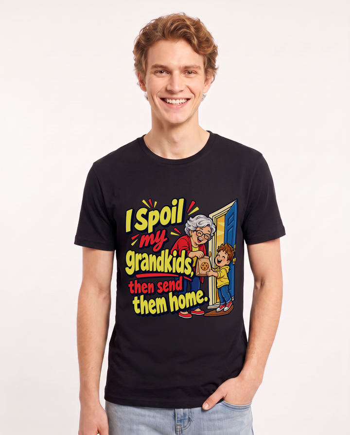 Grandparent Black T-Shirt for Men – Everyday Expression Graphic Tee product image 3