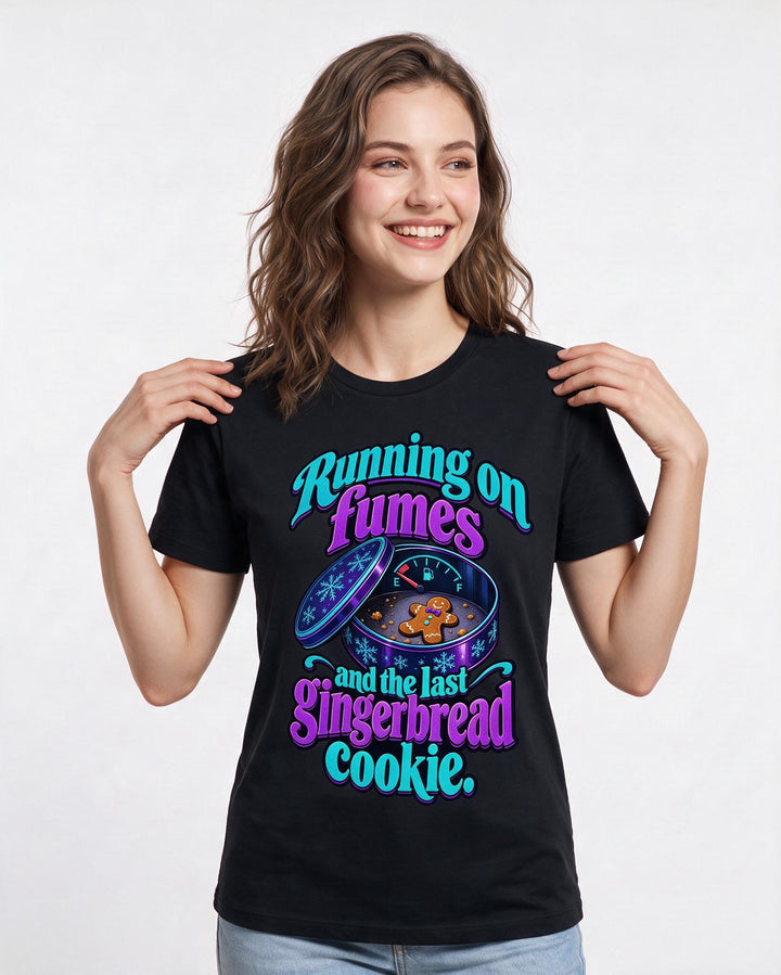 Christmas Black T-Shirt for Women – Holiday Theme Graphic Tee product image 1