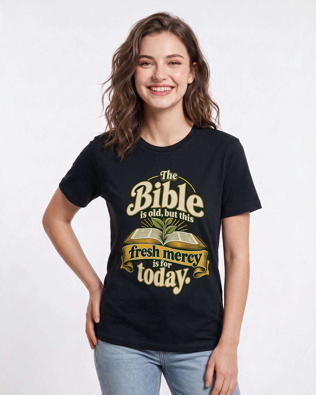 Christian Faith Black T-Shirt for Women – Everyday Expression Graphic Tee product image 1