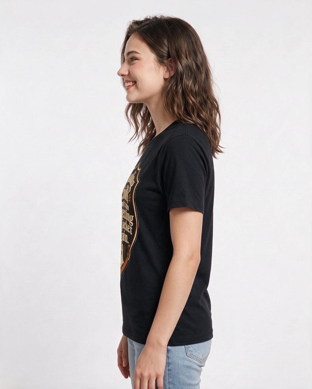 Halloween Women's Black T-Shirt - Sending chills, mostly from product image 2