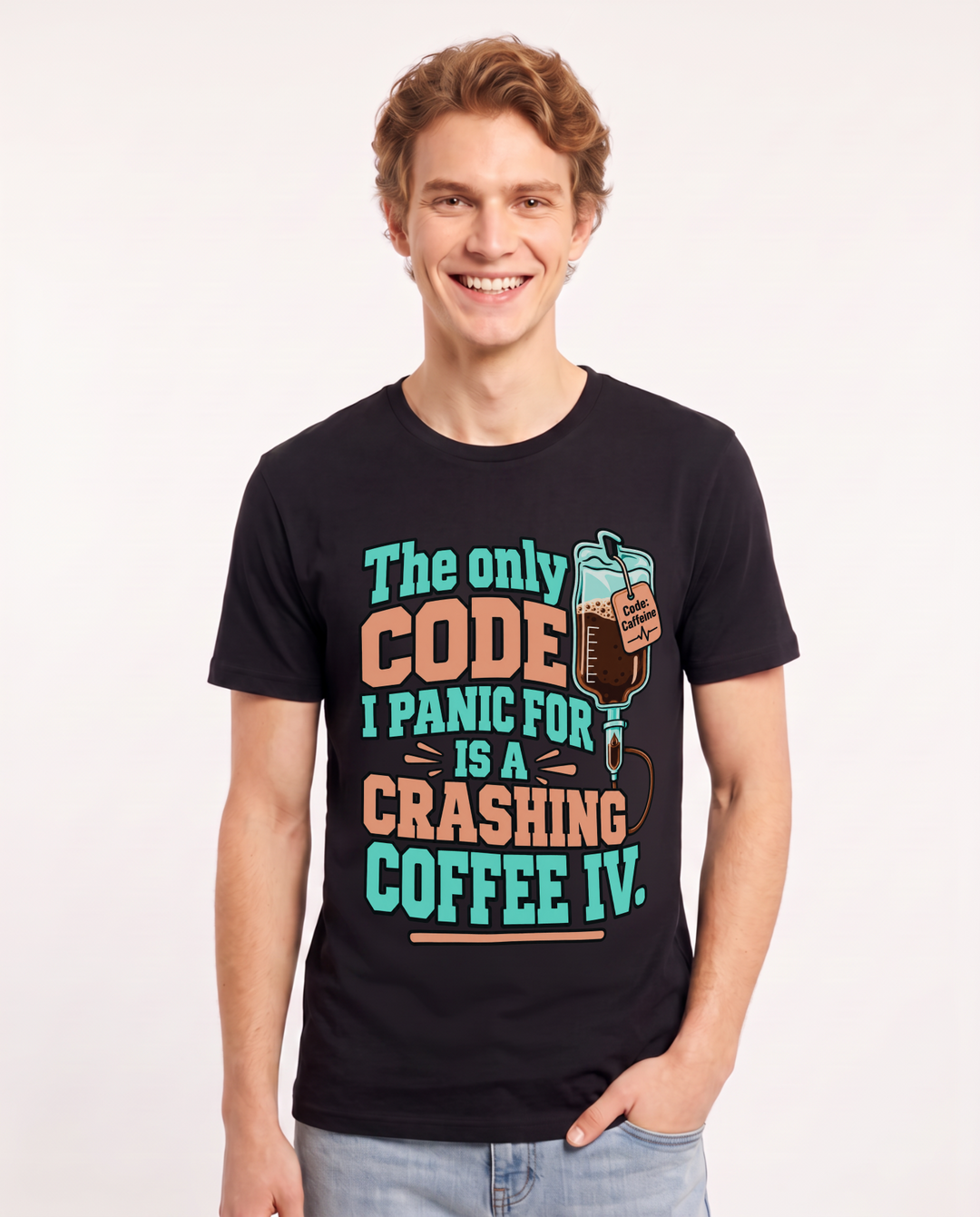 Nurse Black T-Shirt for Men – Nursing Life Graphic Tee product image 3