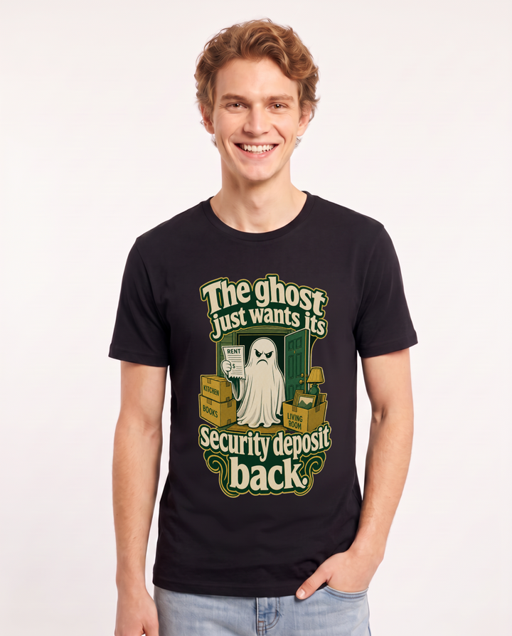 Halloween Black T-Shirt for Men – Halloween Theme Graphic Tee product image 3