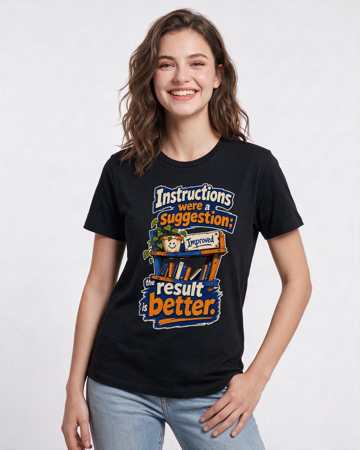 Neurodiversity Black T-Shirt for Women – Everyday Expression Graphic Tee product image 1