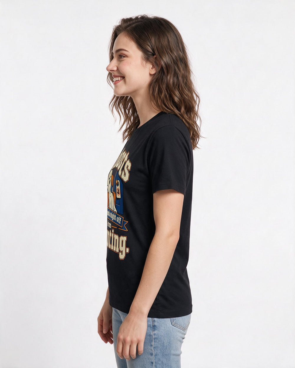 Halloween Black T-Shirt for Women – Halloween Theme Graphic Tee product image 2