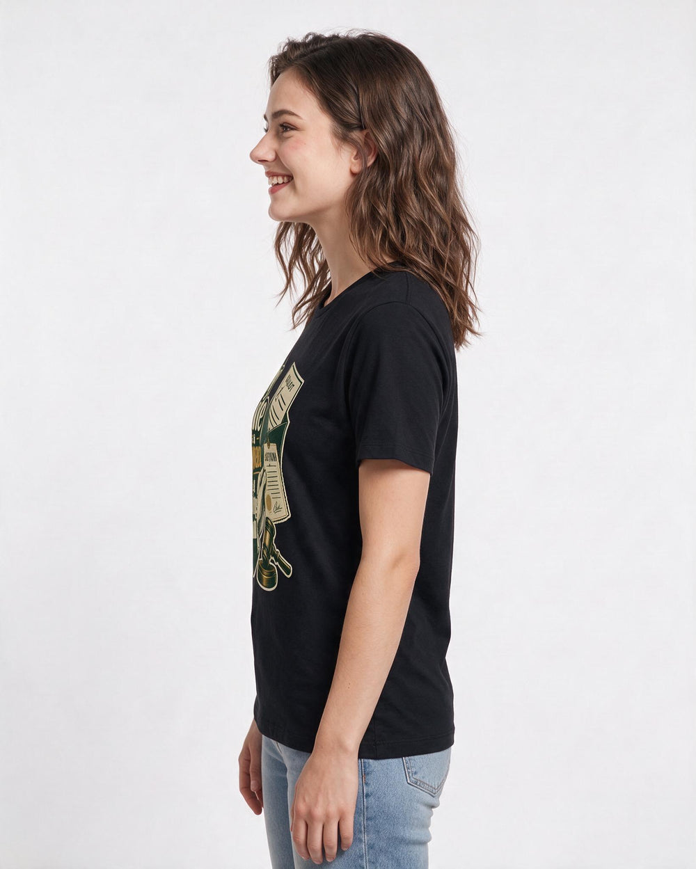 Political Statement Women's Black T-Shirt – My vote is a subpoena, not a standing ovation. product image 2