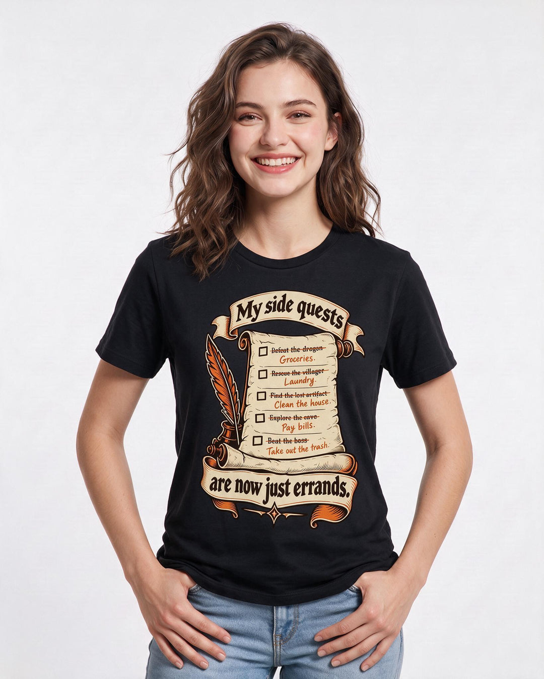 Gaming Black T-Shirt for Women – Game Night Graphic Tee product image 1