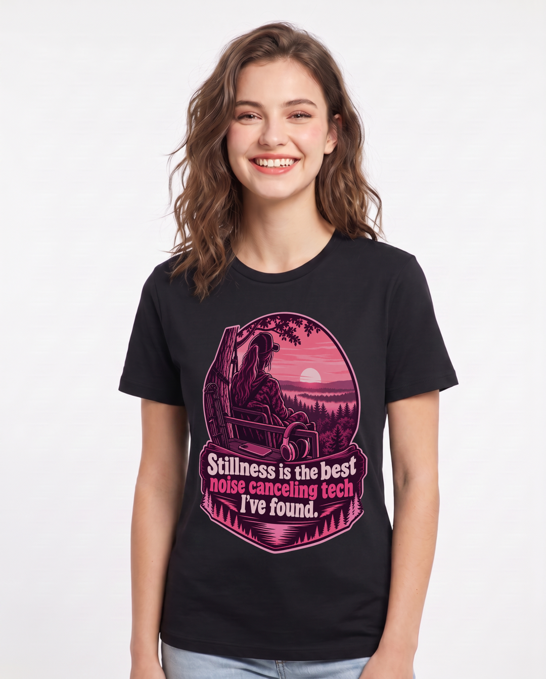 Hunting Black T-Shirt for Women – Everyday Expression Graphic Tee product image 3