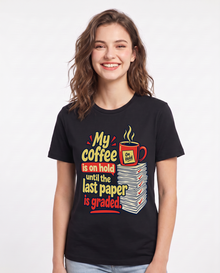 Teacher Black T-Shirt for Women – Everyday Expression Graphic Tee product image 3