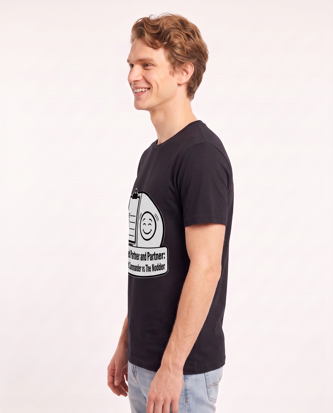 Engaged Partner and Partner: Checklist Commander vs The Nodder Men's Black T-Shirt product image 3
