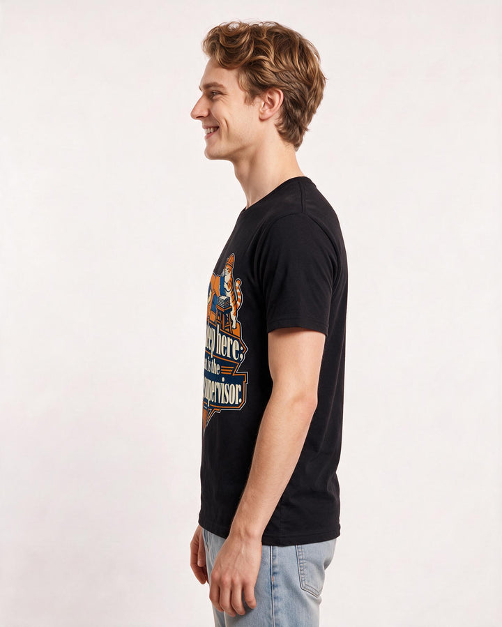 Cat Lover Black T-Shirt for Men – Everyday Expression Graphic Tee product image 2
