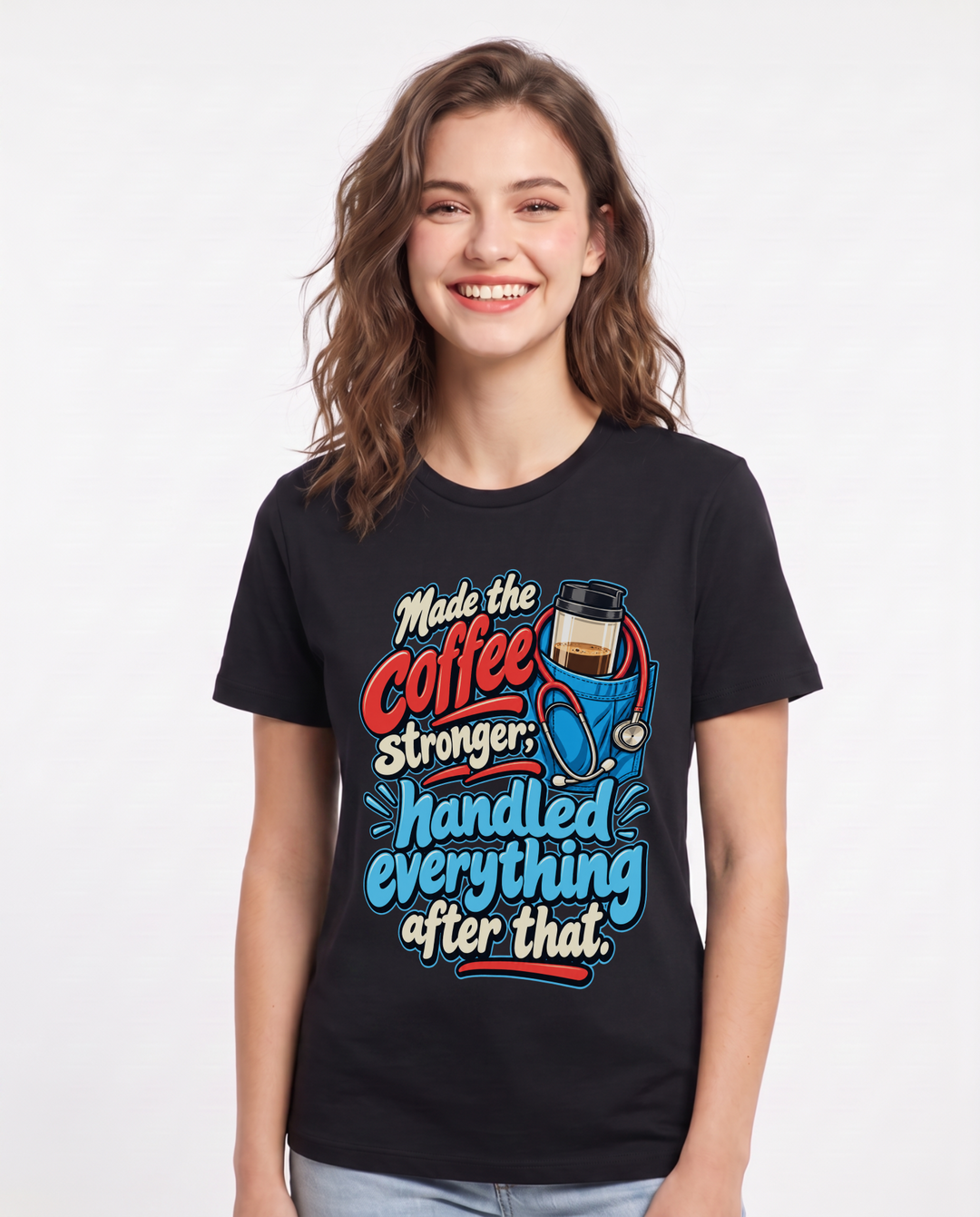 Nurse Black T-Shirt for Women – Nursing Life Graphic Tee product image 3