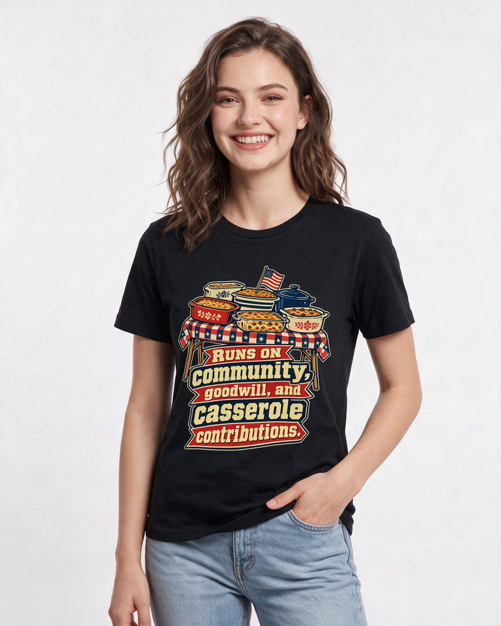 Patriotic Black T-Shirt for Women – Everyday Expression Graphic Tee product image 1